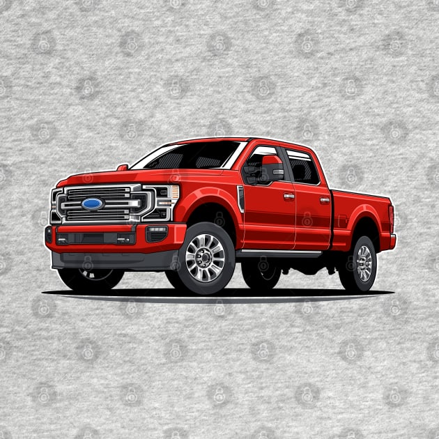 Super Duty F-250 Limited (Red) by afrcreativeart